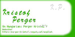 kristof perger business card